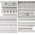Crown Molding With Various Decorative Designs Ornate Patterns And Intricate Textures
