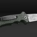 High Quality Hardware Tool Folding Knife With Green Textured Handle And Sharp Metal Blade