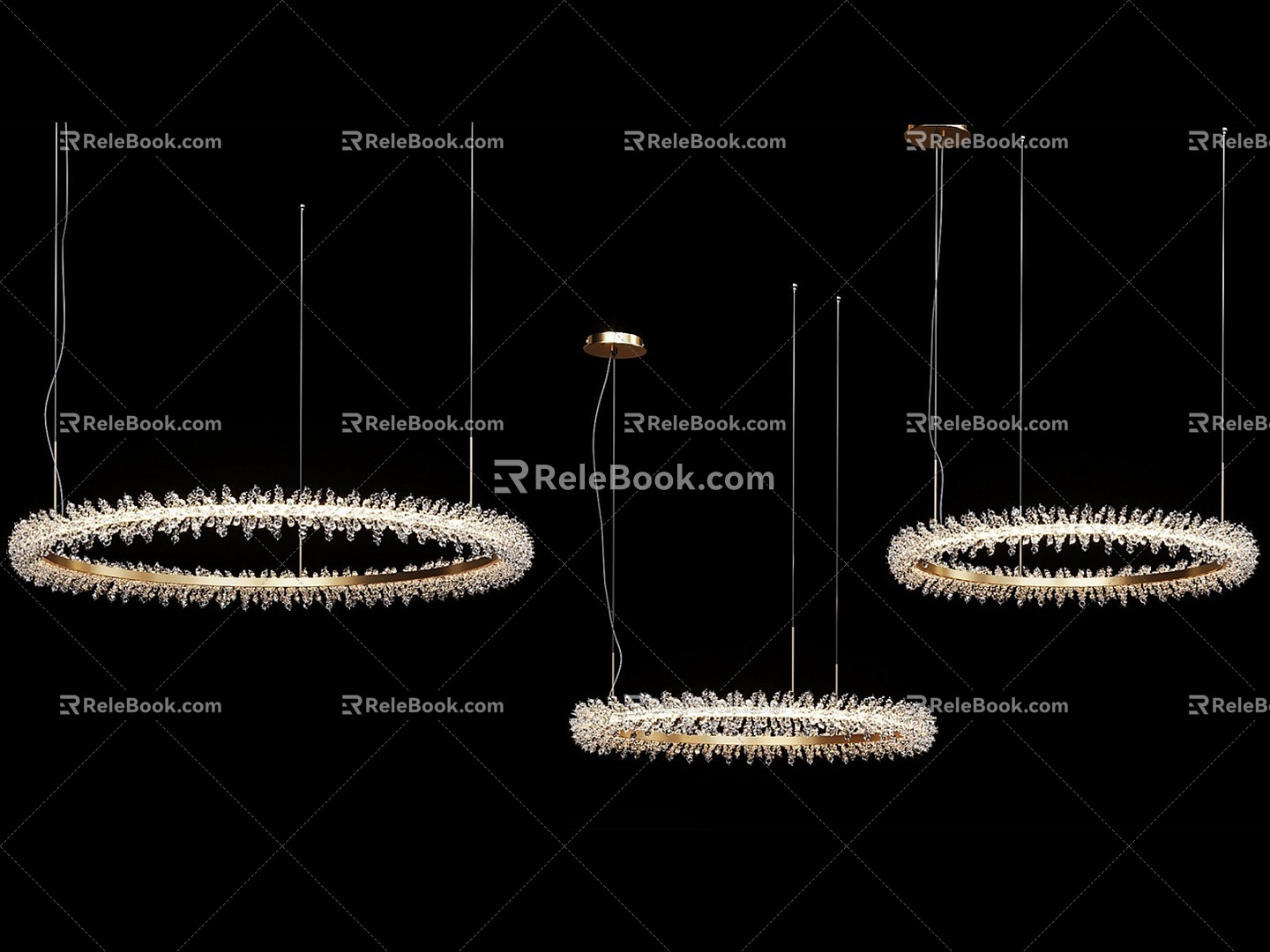 chandelier crystal chandelier ring chandelier 3d model