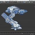 Robot attack robot intelligent machine science fiction robot mechanical warfare police future high-tech low face number low model simple model film and television level super realistic 3d model
