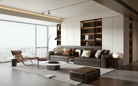 modern living room 3d model