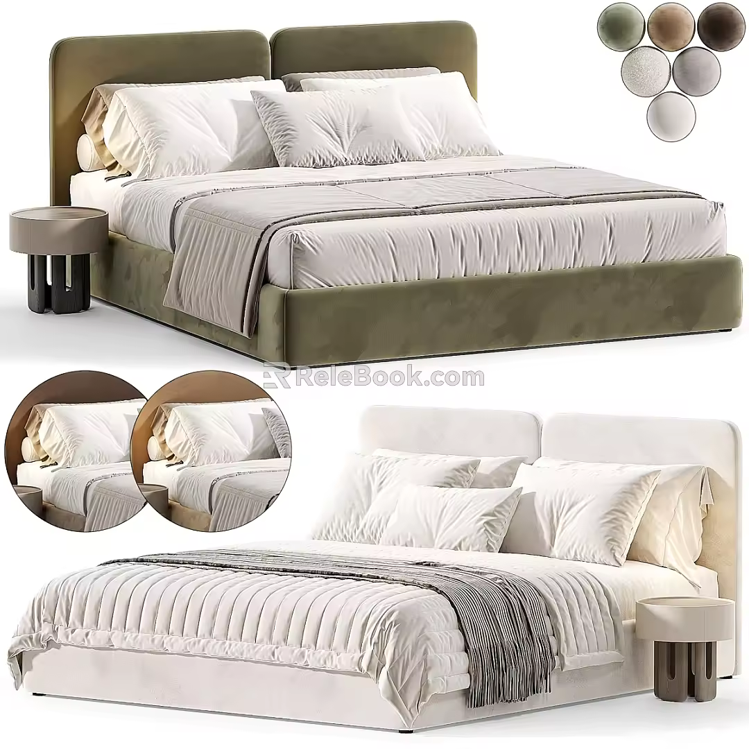 Double bed 3d model