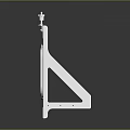 White Equipment Bracket With Multiple Mounting Holes And Sturdy Support Structure