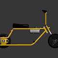 Yellow Three Wheeled Motorcycle With Black Seat Sturdy Frame And Modern Style