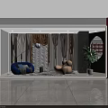 Modern Conference Room Interior With Round Tables Chairs Large Screen And Display Board
