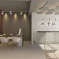 Elegant Modern Open Living Room With White Geometric Ceiling Sofa Coffee Table Staircase And Artwork