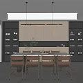 Restaurant table combination 3d model