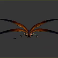 Fantasy Character Creature Design With Orange Purple Feathered Wings And Spear