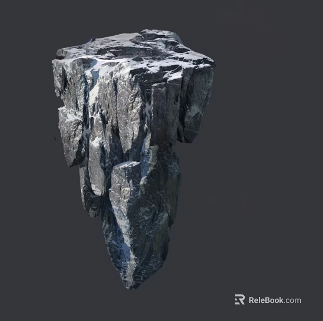 Natural Stone Block with Rough Surface Texture for Interior Decorative Design Projects 3d model 