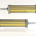Automotive Hydraulic Cylinders Featuring Metal Housing And Yellow Inner Components