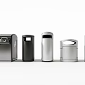 Public Facilities Modern Trash Bins With Various Designs And Materials For Urban Use