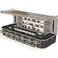 Modern Bar Counter 3d model