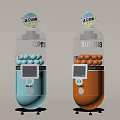 Game machine catch doll machine video game machine 3d model
