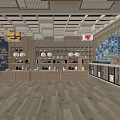 New Chinese Style Store Wen Chuang Store 3d model