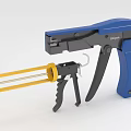 Blue Hardware Caulk Gun With Yellow Cartridge And Practical Handle Design