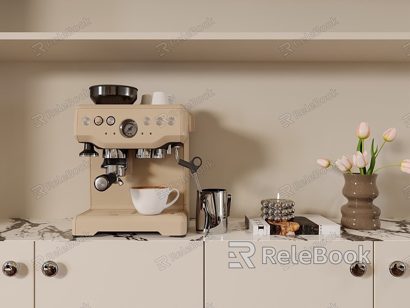 Coffee machine ornaments model