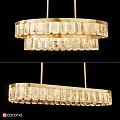 Elegant Modern Round Crystal Chandelier Featuring Gold Metal Frame And Double Tier Design