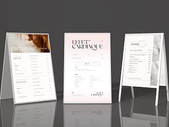 Display board billboard price list signboard poster advertising rack beauty list display board water brand price brand display rack guide board 3d model