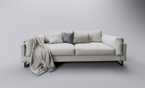 modern double sofa 3d model