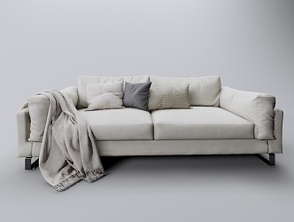 modern double sofa 3d model