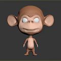 Monkey Cartoon Monkey Anime Monkey Stylized Monkey Fantasy Style Monkey Toy 3d model
