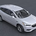 White Buick SUV Exterior With Modern Front Grille And Sleek Body Lines