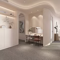 Modern Beauty Hair Salon Interior With Cozy Sofas Mirrors Green Plants And Warm Lighting