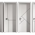 Various Modern Hinged Door Designs For Home Interior Applications 3d model