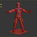 Action Character And Creature Model Figure With Detailed Armor And Pose Design 3d model