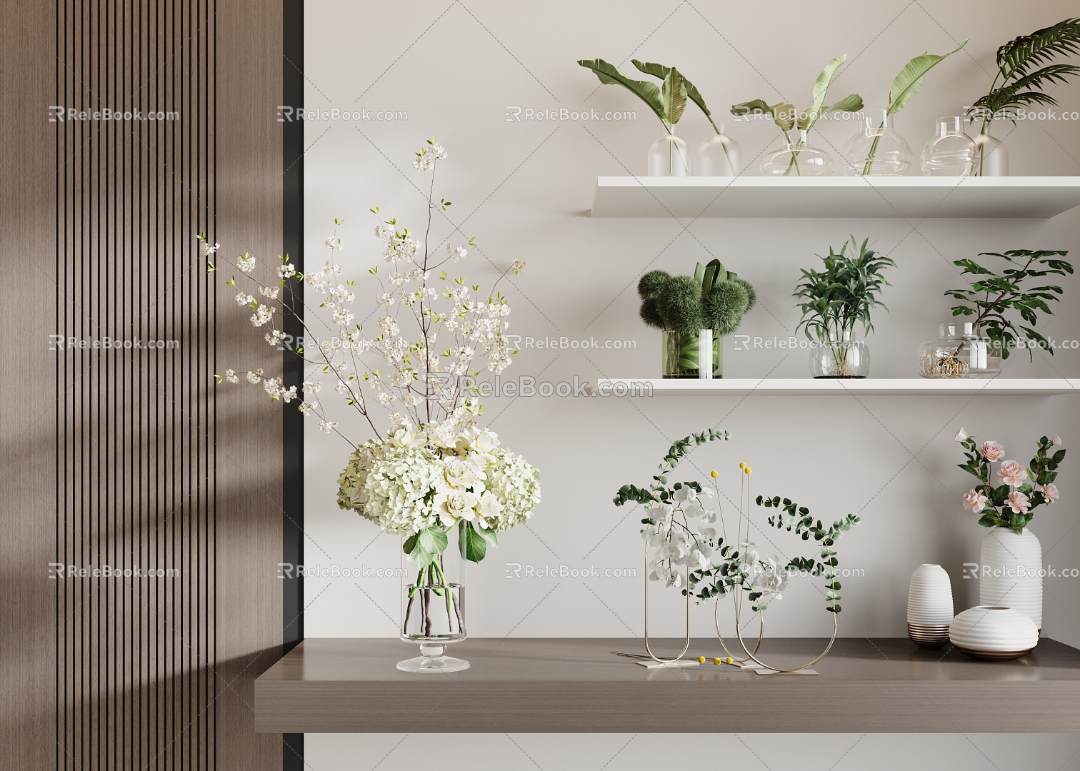 Modern Vase Vase Floral Combination Vase Plant Vase Flower 3d model