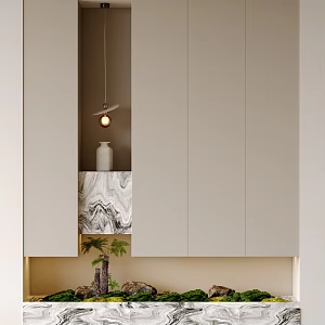 Entrance Cabinet Shoe Cabinet Multifunctional Decorative Cabinet Shoes and Hats Ornaments Floor Cabinet Hanging Type Entrance Cabinet 3d model