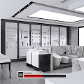 Modern Bathroom Store Showcasing Washbasins Toilets Faucets And Display Cabinets