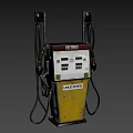 Vintage Fuel Dispenser with Dual Nozzles Ultra and Black Gold Labels Industrial Equipment