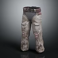 Utility Cargo Pants Featuring Belt Multiple Pockets Knee Patches And Distressed Details