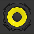 High Performance HiFi Speaker With Yellow Cone And Round Design For Premium Sound