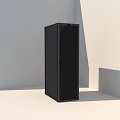 Black Computer Tower With Sleek Modern Design And Minimalist White Background 3d model