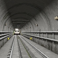 subway station subway rail transit tunnel 3d model