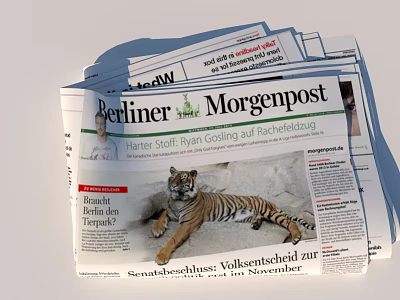 HD Newspaper Newspaper Ornaments 3d model HD Newspaper Newspaper Ornaments 3d model