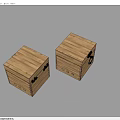 Wooden Cube Storage Boxes With Metal Clasps And Side Holes For Home Use