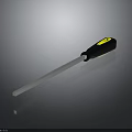 Practical Hardware Tool Screwdriver With Black Yellow Handle And Reflective Metal Shaft