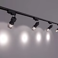 Multiple Black Track Spotlights With Bright Illumination For Modern Interiors