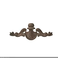 Elegant Ornate Carved Decoration Featuring Spherical Top Scrolls And Leaf Patterns