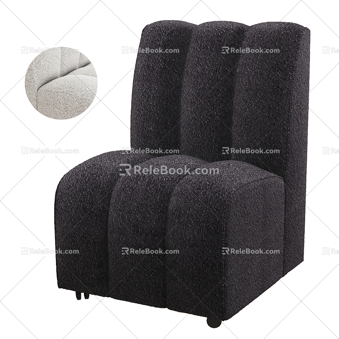 Modern Single Sofa Dining Chair Kelly 3d model