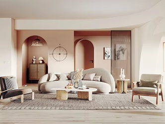 modern living room 3d model