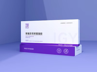 Elegant Purple White Ornamental Decor Set With Decorative Box And Icon Design 3d model