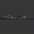 Military Weapons Collection Featuring Rifle With Wooden Grip Knife Bullets Grenades And Magazine