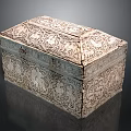 Ornate Carved Decorative Storage Box With Intricate Patterns And Vintage Design Style