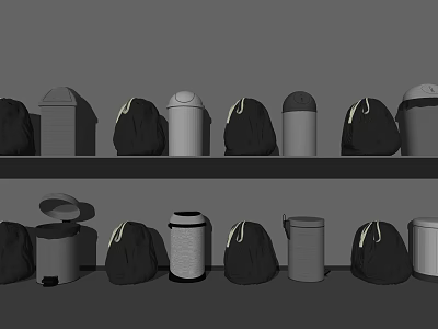 Modern trash can 3d model