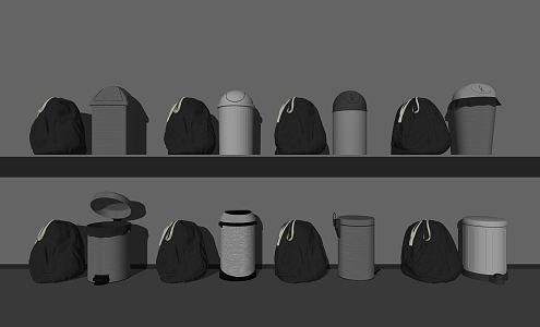 Modern trash can 3d model