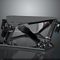 Precision Hexapod Mechanical Platform With Robotic Legs And Industrial Structure